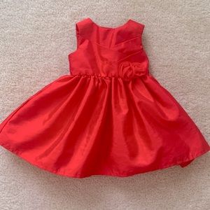Carter’s Red Taffeta And Crinoline Formal Flower Girl Dress Size 9 mos